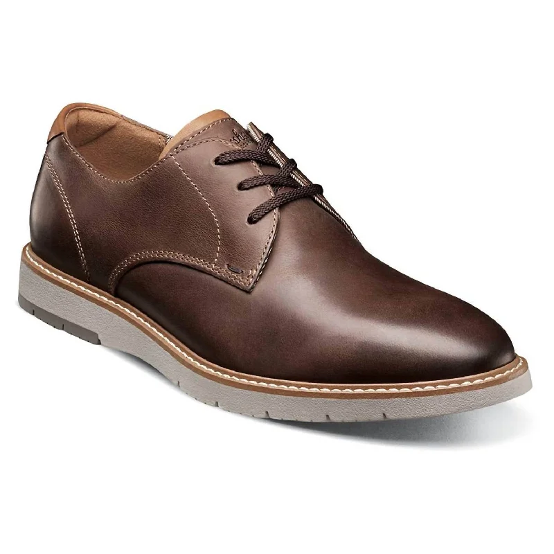 Men's Vibe Plain Toe Oxford Shoes - Medium Width In Brown