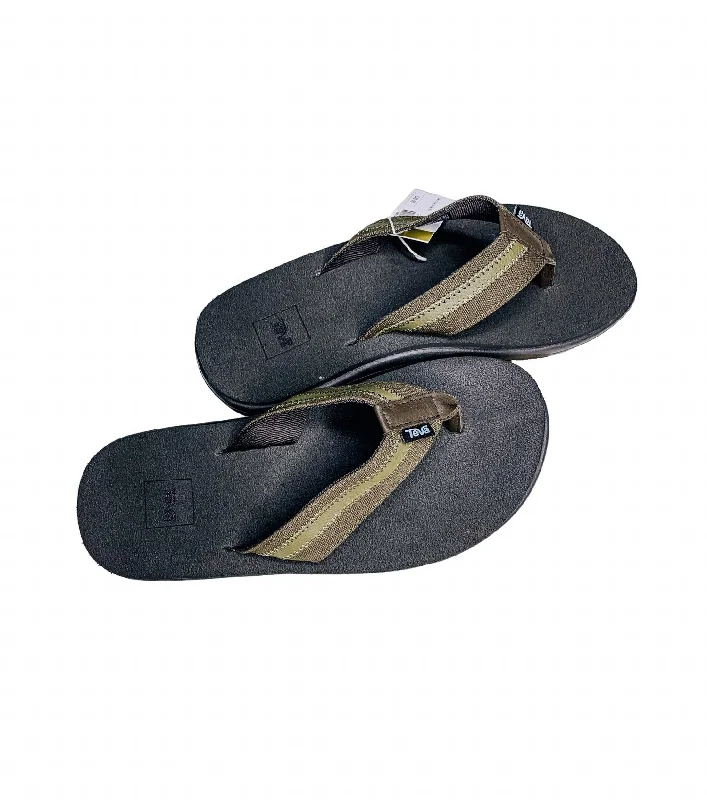 Men's Voya Canvas Flip Flop In Dark Olive