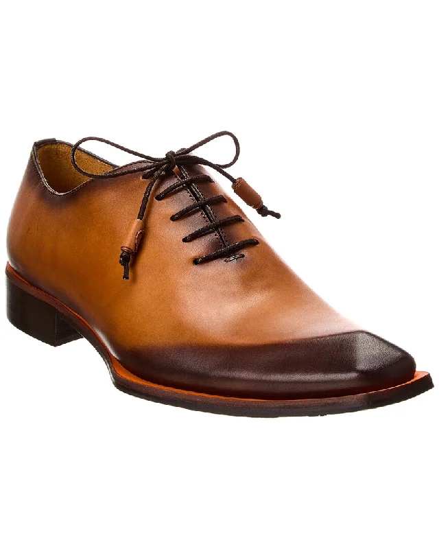 Mezlan Patina Asymmetrical Leather Oxford