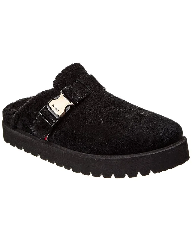 Moncler Mon Mule Suede Slipper