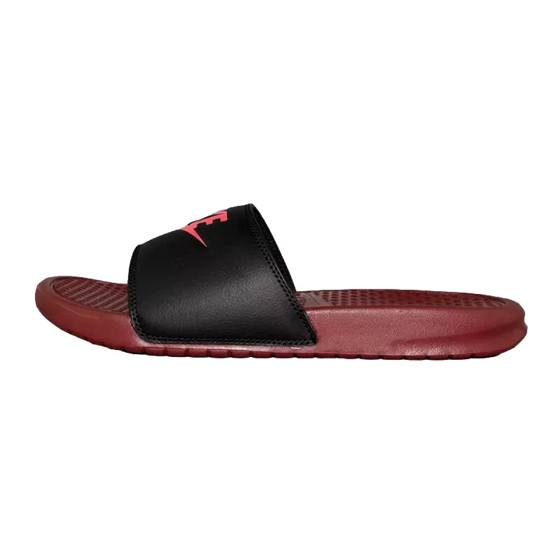 Nike Benassi JDI Dark Team Red/Solar Red-Black  343880-601 Men's