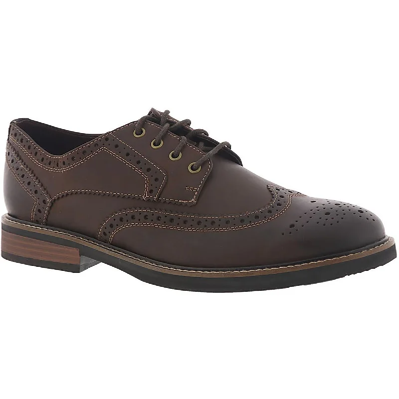 Oakdale Mens Leather Lightweight Oxfords