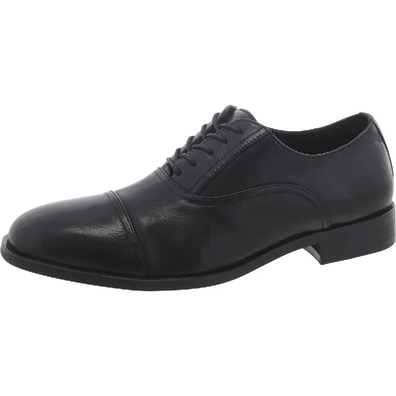 Princeton Mens Leather Lace-Up Oxfords