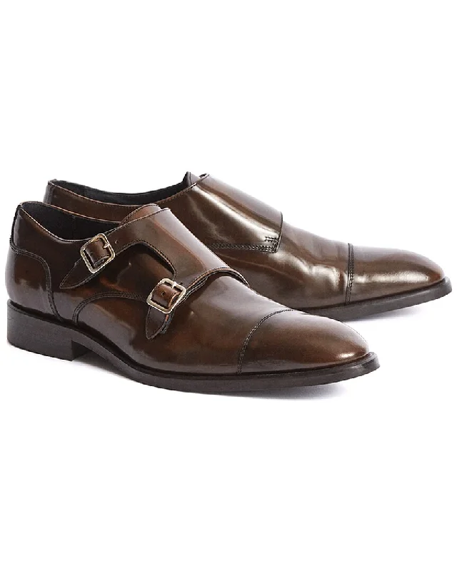 Reiss Rivington Patent Double Monk Strap Shoe