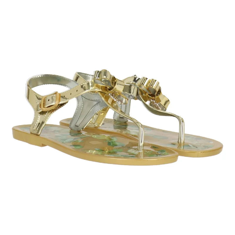 Roberto Cavalli Kids Gold Sandal