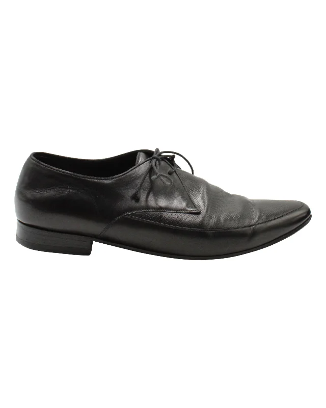 Saint Laurent Lace Up Oxfords in Black Leather