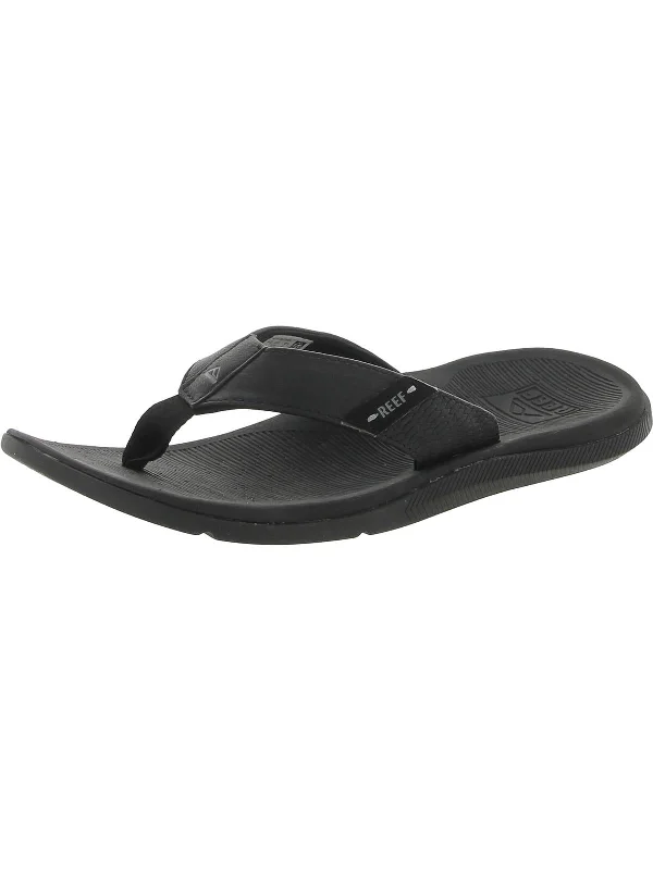 Santa Ana Mens Faux Leather Comfort Flip-Flops