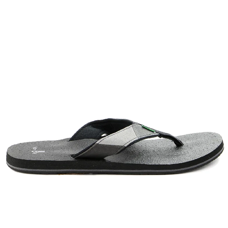 Sanuk Block Party Flip Flop - Black/Charcoal - Mens