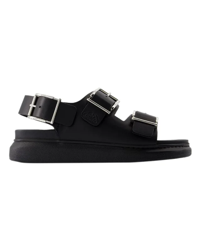 Seal Sandals - Alexander McQueen - Calfskin - Black