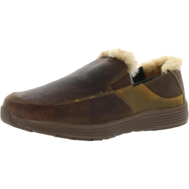 Superlamb Mens Bulgan Faux Fur Inserts Slip On Loafer Slippers