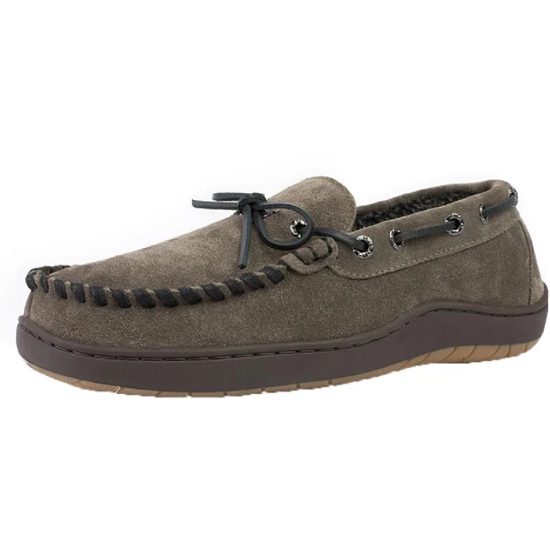 Therman Mens Suede Slip On Moccasin Slippers