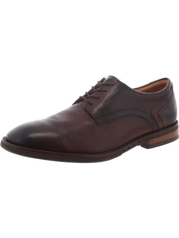 Un Hugh Lace Mens Leather Lace Up Derby Shoes