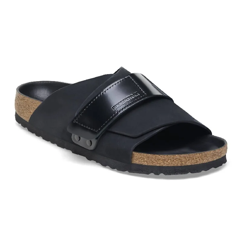 Unisex Kyoto Sandal In Black Suede