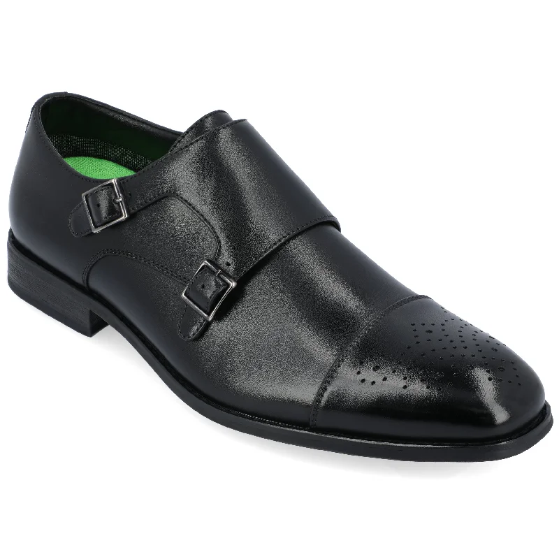 Vance Co. Atticus Wide Width Double Monk Strap Dress Shoe