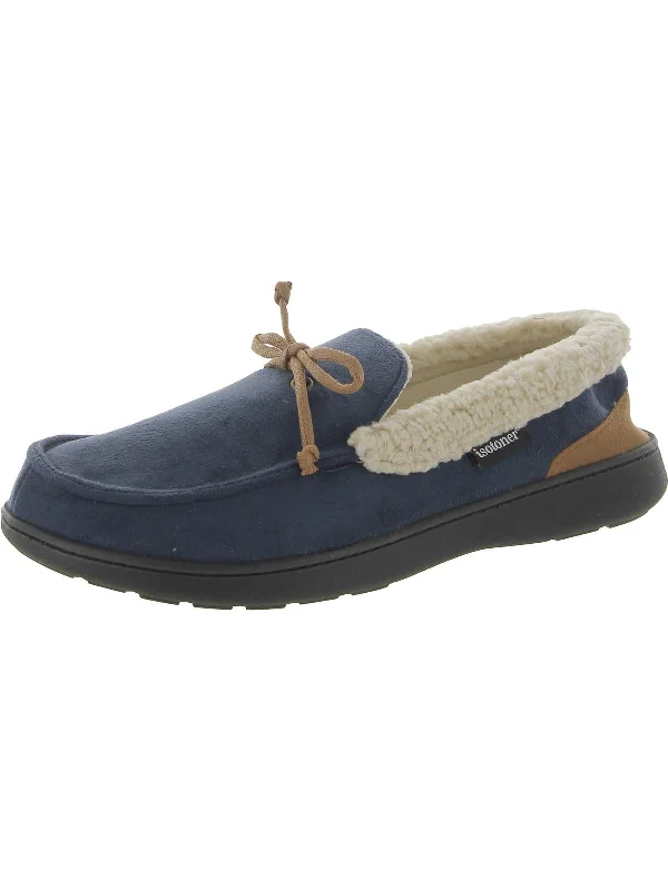 Vincent Mens Faux Suede Memory Foam Moccasin Slippers